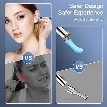 Earwax Removal Tool Kit with with HD Wifi Connection & 6 LED Lights Endoscope Tool Ear Cleaner Rechargeable portable Baby Children adults for IOS & Android (V1)